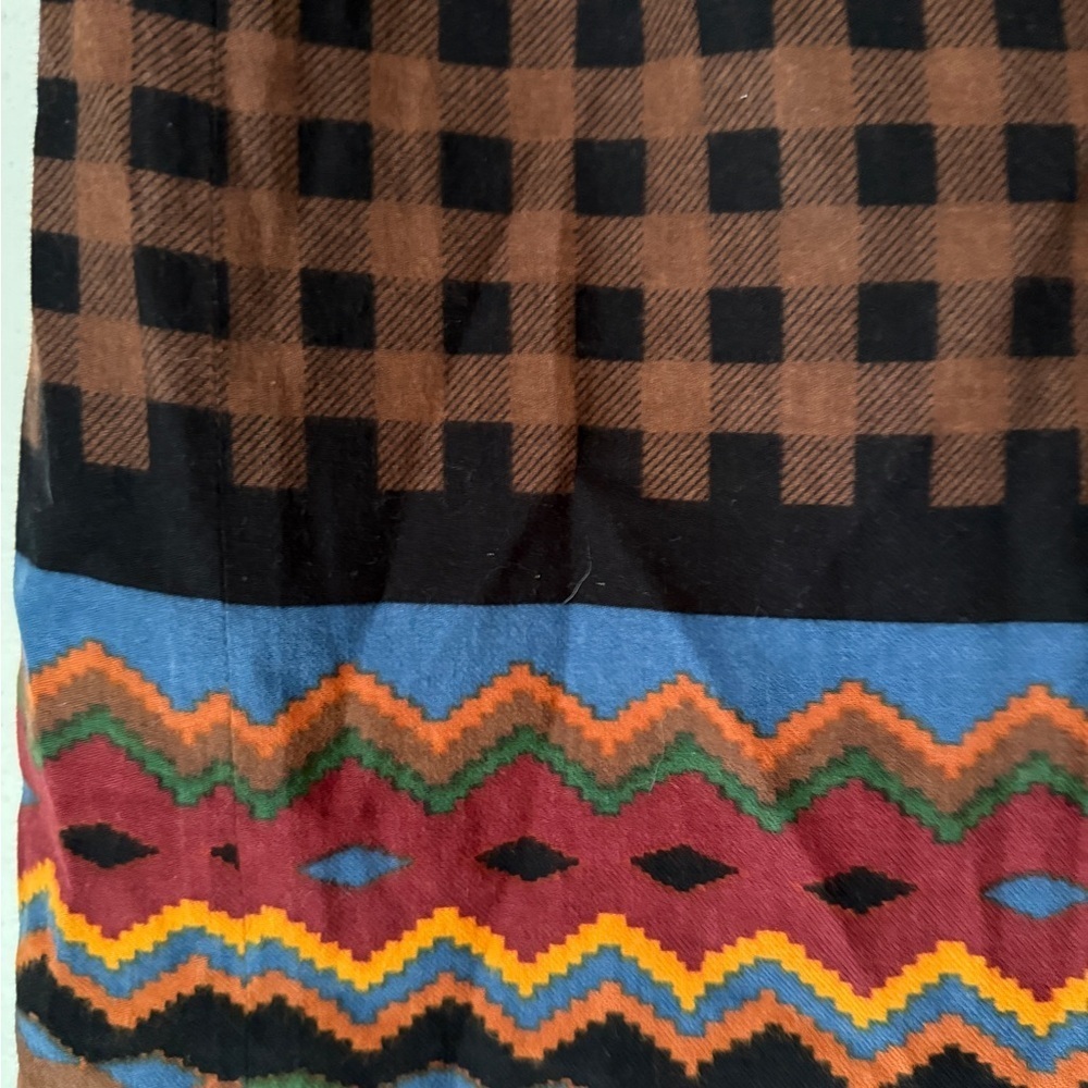 Vintage Breeches Wrap Skirt Aztec Southwestern Bohemian Sz 4 Made In USA - Picture 3 of 9